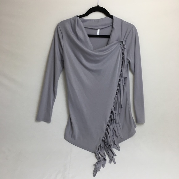 Lucky Brand Tops - 📦 Lucky | Asymmetrical Fringe Wrap Blouse